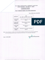 Timetable For B.pharm I Yr I Sem June 2023 Exams