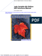 Calculus Single Variable 6th Edition Hughes Hallett Solutions Manual