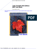 Calculus Single Variable 6th Edition Hughes Hallett Test Bank