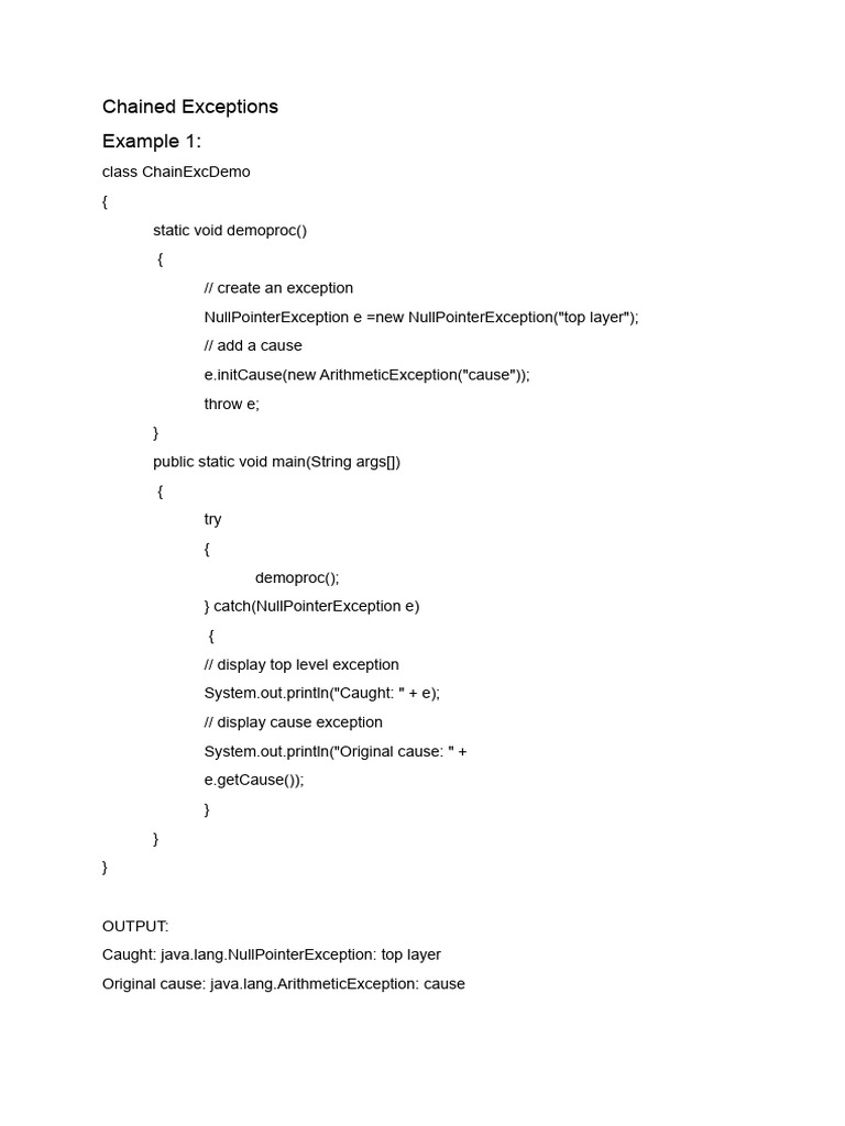 Chained_Exception PDF Systems Engineering Object Science)