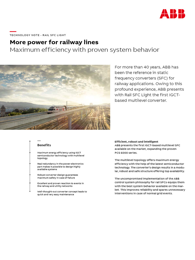 Rail SFC Light - Tech Note - RevC - EN | PDF | Electrical Equipment ...