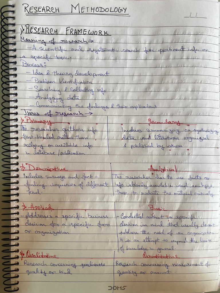 TYPES OF RESEARCH NOTES PDF visual data 2