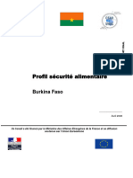 Profil Sécurité Alimentaire: Burkina Faso