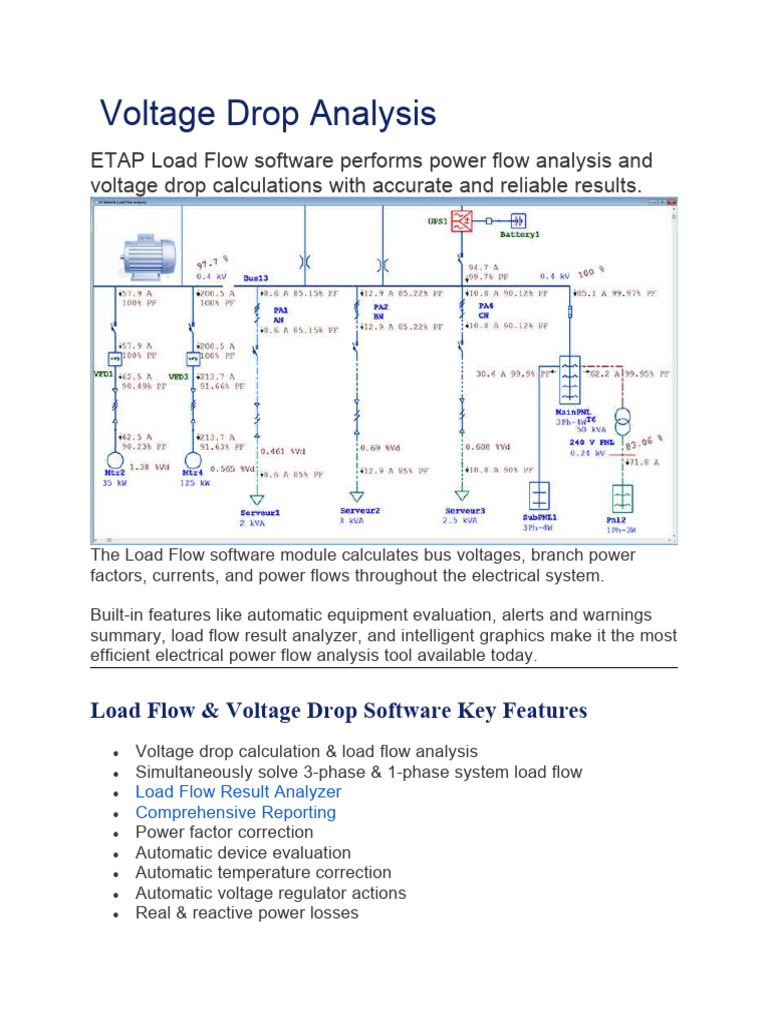Voltage Drop Analysis Circuit Diagram