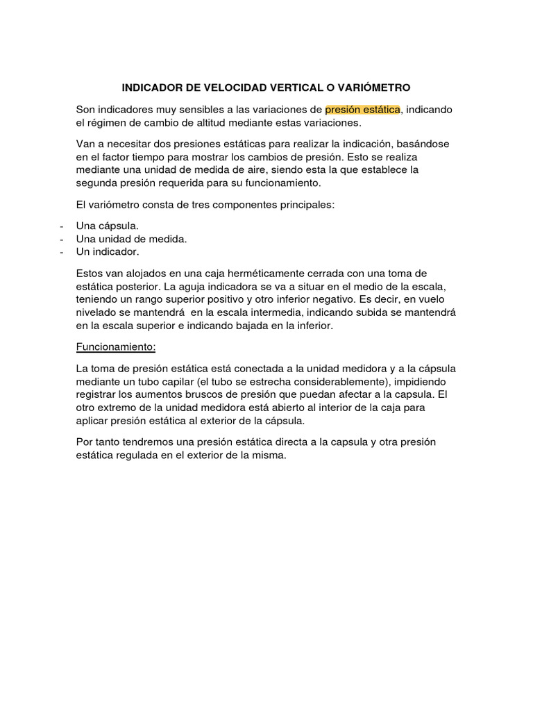 Funcionamiento del Variómetro en Vuelo | PDF | Ciencia y matemáticas