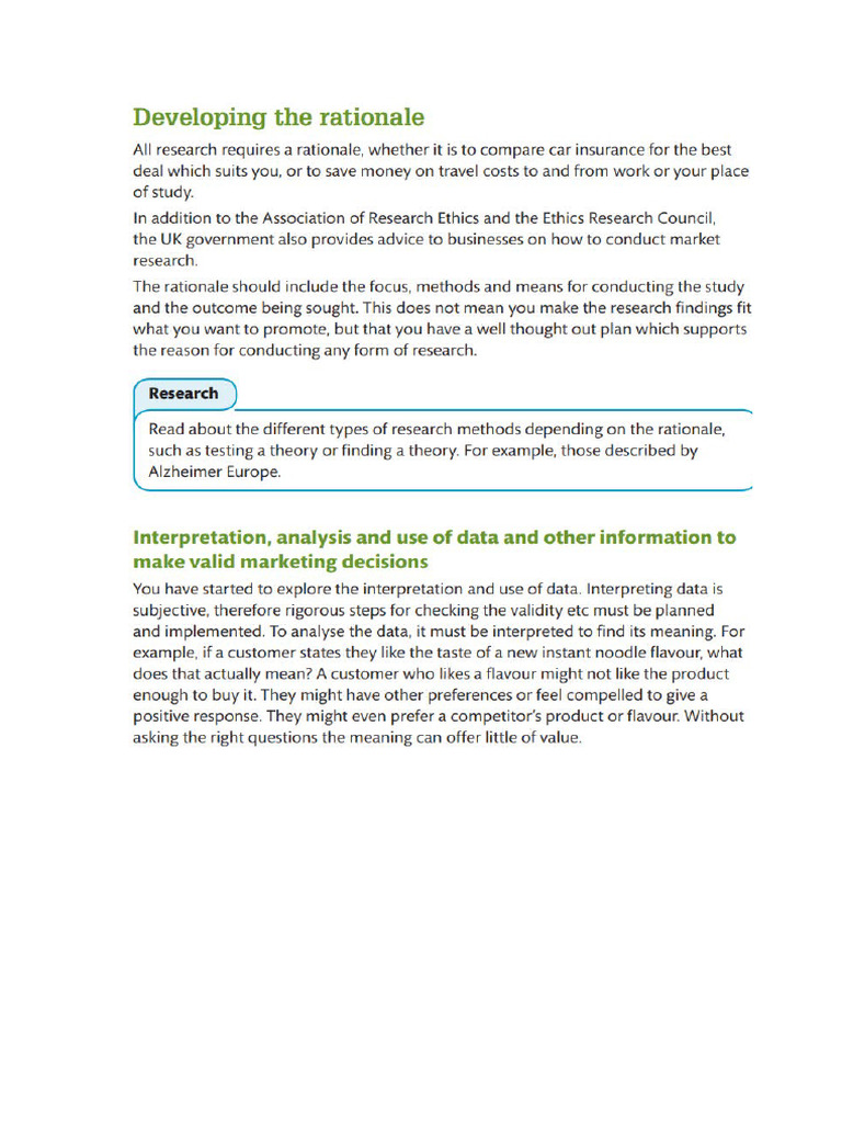 Developing the Rationale | PDF
