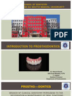 Introduction To Prosthodontics