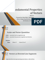 Module 2 Fundamental Properties of Vectors
