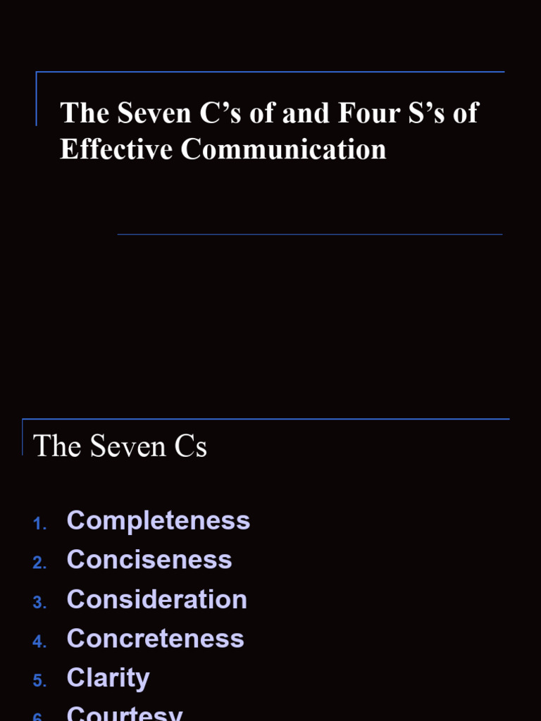 7 Cs (1) | PDF | Word | Linguistics