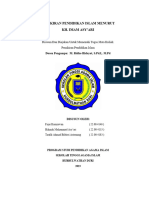 Pemikiran Pendidikan Islam Menurut