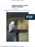 Canadian Business and The Law 5th Edition Duplessis Test Bank
