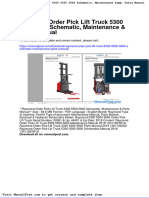 Raymond Order Pick Lift Truck 5300 5500 5600 Schematic Maintenance Parts Manual