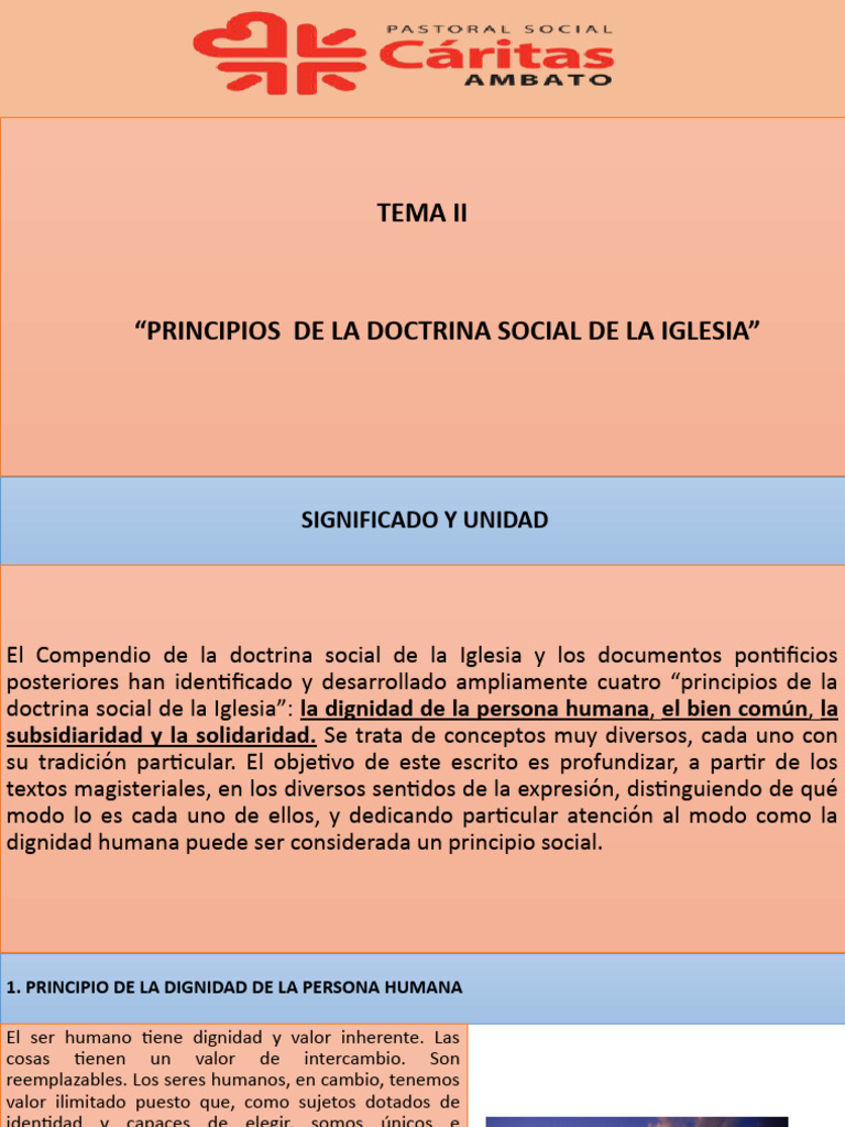 Principios de la Doctrina Social Iglesia | PDF | Bien común | Iglesia ...