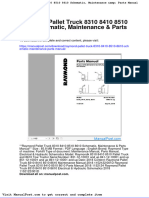 Raymond Pallet Truck 8310 8410 8510 8610 Schematic Maintenance Parts Manual