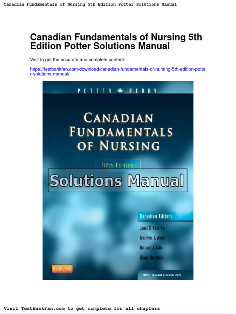 Canadian Fundamentals of Nursing 5th Edition Potter Solutions Manual PDF Hypoxia (Medical