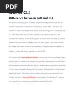 GUI Vs CLI