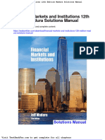 Financial Markets and Institutions 12th Edition Madura Solutions Manual