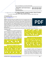 Occupational Stress and Coping Strategies Among Secondary School Teachers