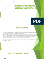 Contenido Minerales y Suplementos Sales Italsal