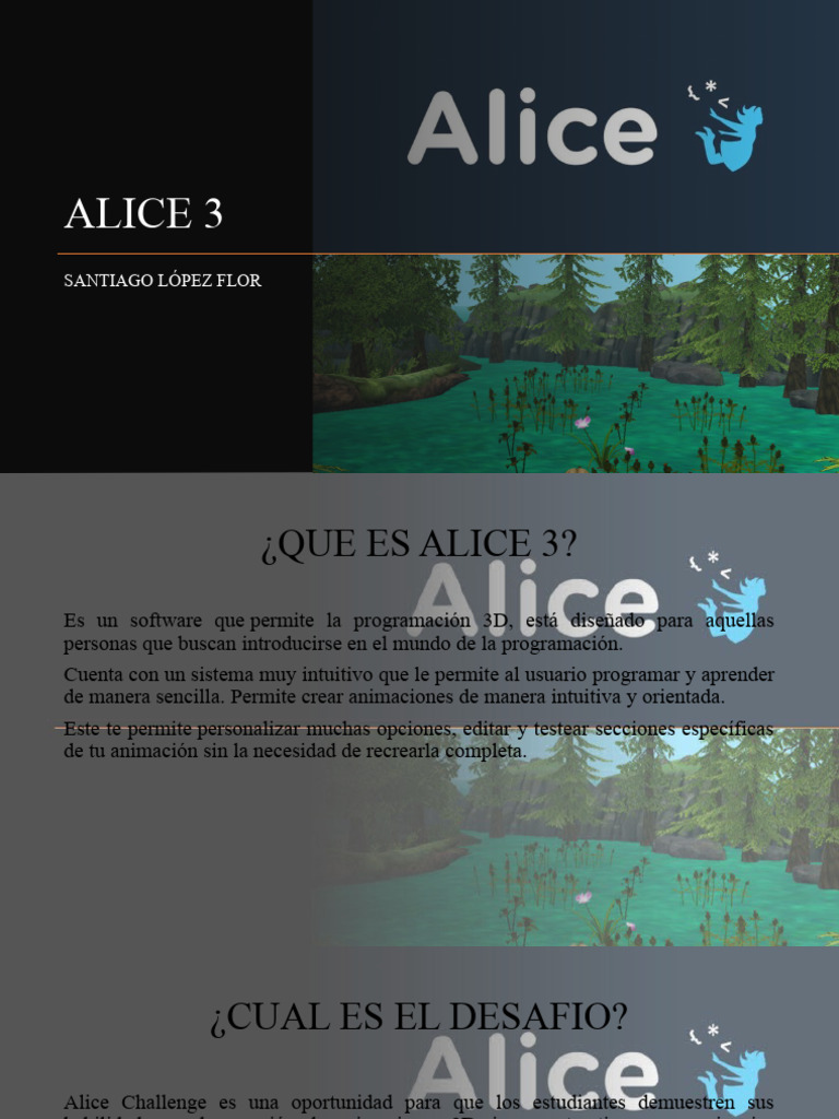 Alice 3 | PDF | Ciencias de la Computación | Programación de computadoras