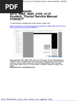 Steyr Kompakt 4075 - 4085 - 4095 - 4105 - 4115 Ecotech - Tractor Service Manual 47803877