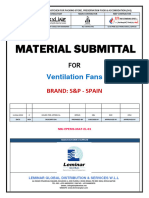 Material Submittal For S&P Fans