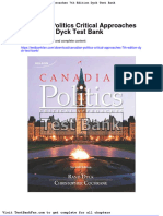 Canadian Politics Critical Approaches 7th Edition Dyck Test Bank
