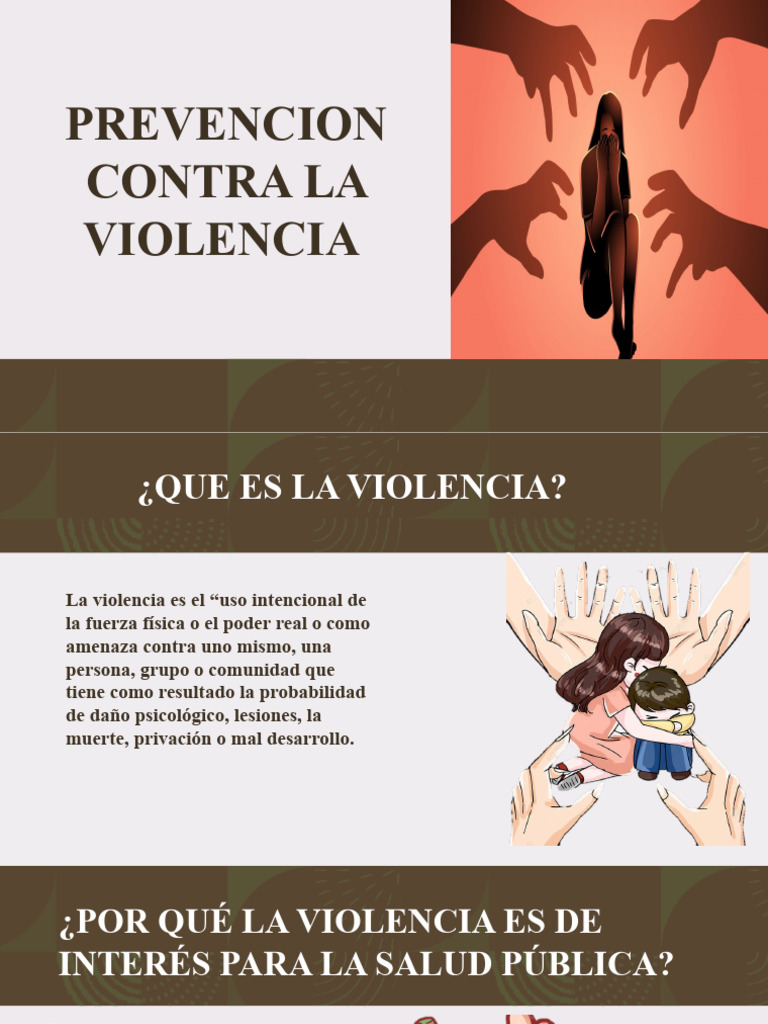 Prevención de la Violencia en Salud Pública | PDF | La violencia contra ...