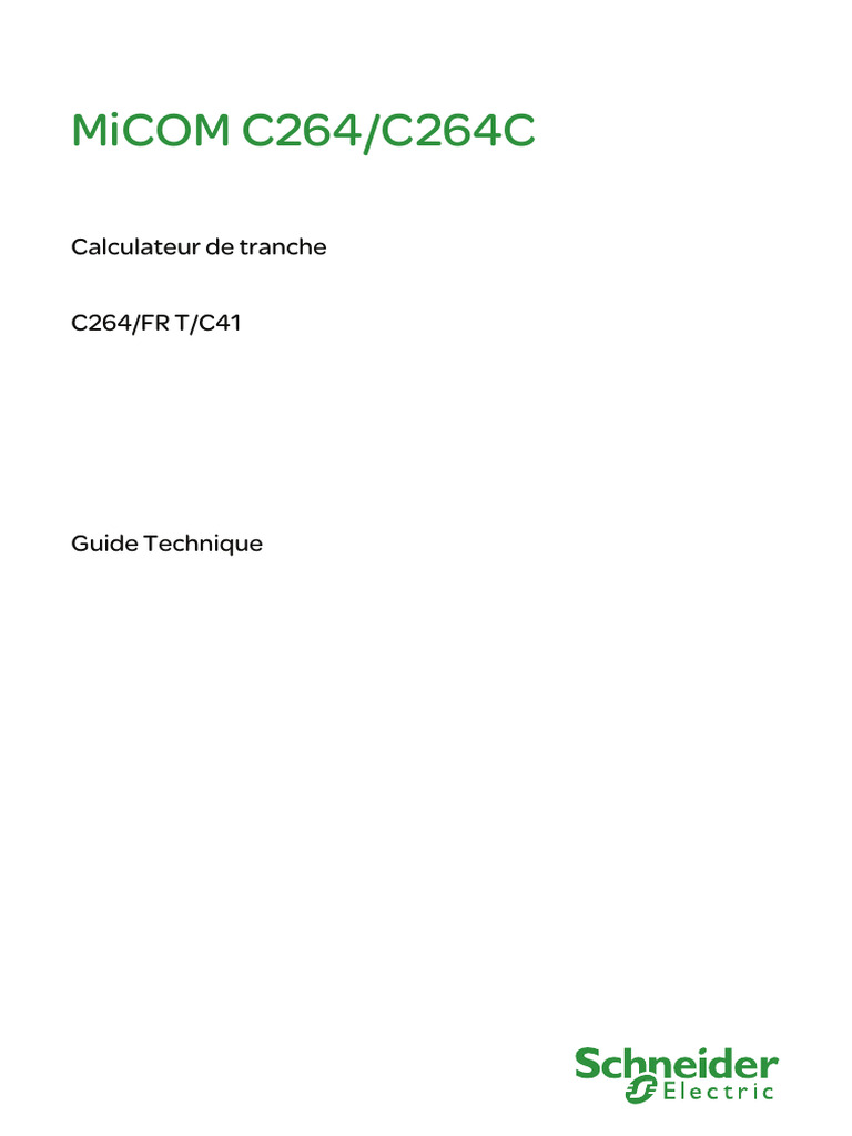Micom C264/C264C: Calculateur de Tranche | PDF | Application | Logiciel