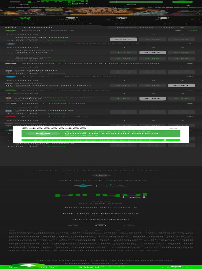 Apostas Esportivas Responsáveis | PDF
