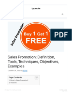 Sales Promotion - Definition, Tools, Techniques, Examples
