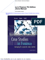 Case Studies in Finance 7th Edition Bruner Solutions Manual