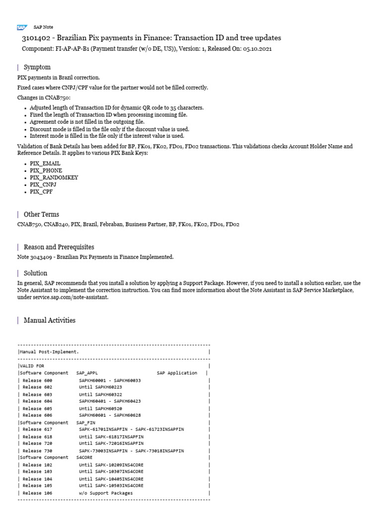Brazilian Pix Payments in Finance Transaction ID and Tree Updates | PDF ...