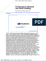 Subaru Epc3 Europe General 09 2021 Spare Parts Catalog