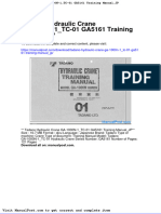 Tadano Hydraulic Crane Ga 1000n 1 TC 01 Ga5161 Training Manual JP