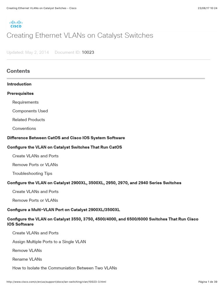 2creating Ethernet VLANs On Catalyst Switches - Cisco | PDF | Network ...
