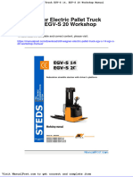 Still Wagner Electric Pallet Truck Egv S 14 Egv S 20 Workshop Manual