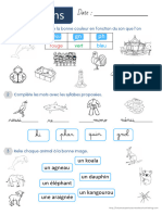 Exercices Des Revisions K QU GN PH Version Dessins Niv3