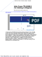 Tadano Mobile Crane TR 250m 5 Service Parts Catalog Diagram