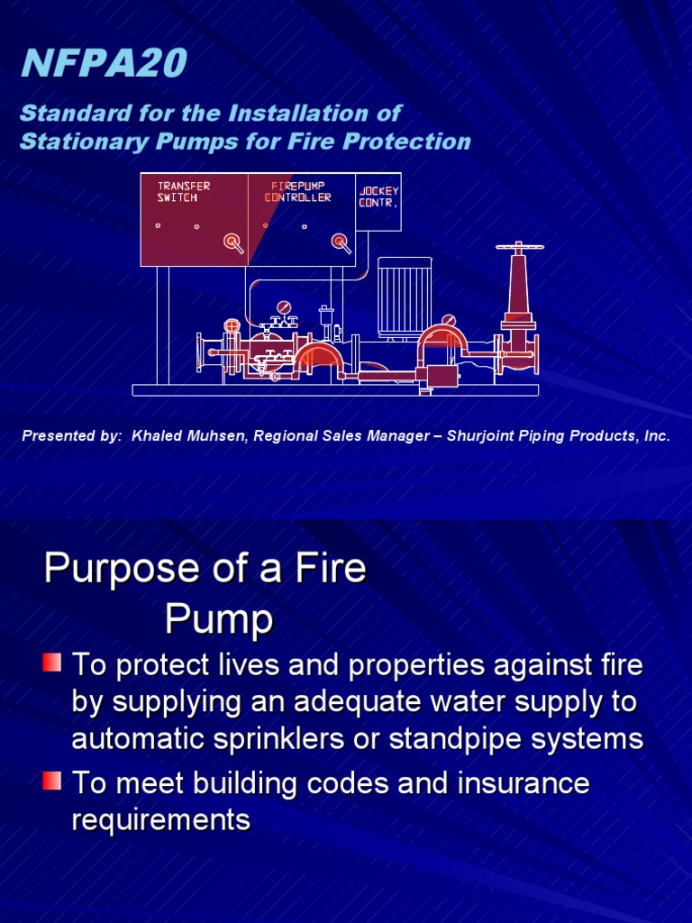 NFPA 20 Fire Pump Installation Guide | PDF