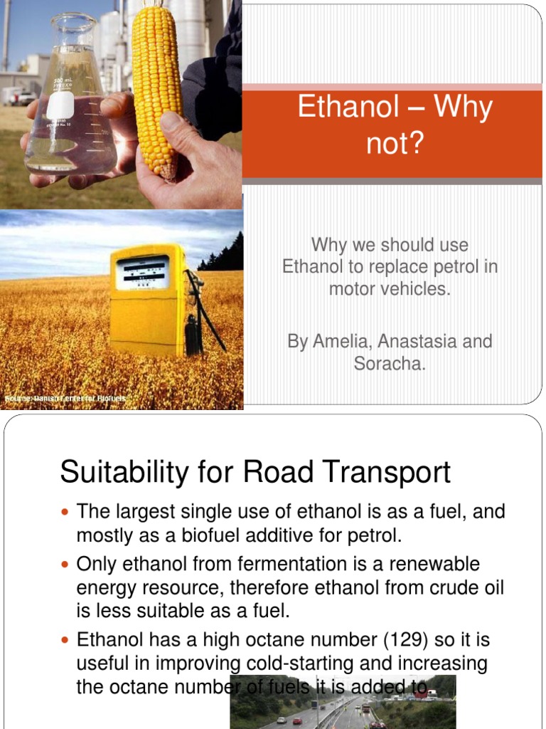 Ethanol Why Not PDF Gasoline Biodiesel