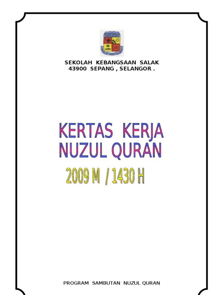 Kertas Kerja Nuzul Quran 09