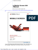 Terex Finlay Mobile Screen 684 Operations Manual