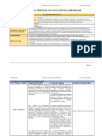 Tabla para El Diseño de Una Situación de Aprendizaje