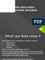Introduction To Field Notes