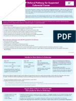 GP Referral Pathway For Suspected Colorectal Cancer