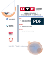 ADMINISTRACIÓN Y ORGANIZACIÓN DE EMPRESAS (Tarea Semana 01)