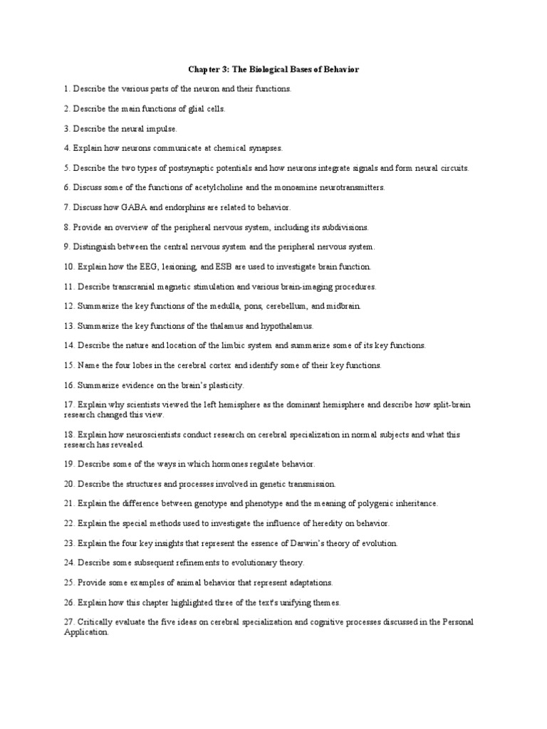 Chapter 3 Objectives | PDF