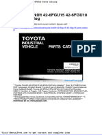 Toyota Forklift 42 6fgu15!42!6fgu18 Parts Catalog
