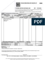 Factura Electrónica de Venta No. E: 811043304 Nit: Operadora de Viajes Y Turismo Destino Antioquia Sas